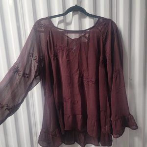 Sheer Purple Blouse